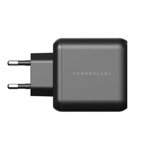 Powerology 3-Output 65W PD GaN Charger with Quick Charge USB-A (EU)