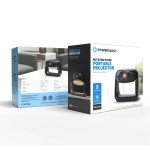 Powerology Rotating Stand Portable Projector, Auto Keystone & Focus, Built-in Lamp, Android 11.0, Bluetooth 5.0, Airplay & Miracast, 5200mAh Battery C