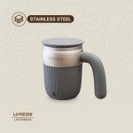 Lepresso Auto Magnetic Stirring Mug 450mL - Gray