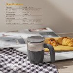 Lepresso Auto Magnetic Stirring Mug 450mL - Gray