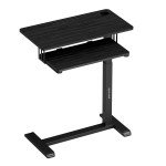 Porodo Tablet Holder & Multi-Function Desk, Height Adjustable, Cup & Tablet Holder, 10Kg Max Load - Black