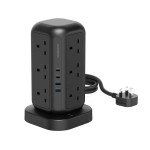 Powerology 12 Socket Multi-Port Tower HUB