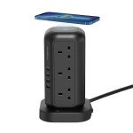 Powerology 12 Socket Multi-Port Tower HUB