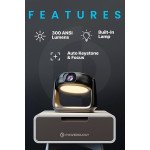 Powerology Rotating Stand Portable Projector, Auto Keystone & Focus, Built-in Lamp, Android 11.0, Bluetooth 5.0, Airplay & Miracast, 5200mAh Battery C