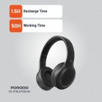 Porodo Soundtec PRIMO Wireless Headphone ENC & Low- Latency Gaming Mode.