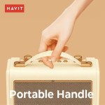 Havit SK823BT Wireless Portable Karaoke Speaker, Rechargeable Bluetooth Speaker with RGB Lights, Waterproof Outdoor Speaker with Wireless Microphone,