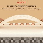 Havit SK823BT Wireless Portable Karaoke Speaker, Rechargeable Bluetooth Speaker with RGB Lights, Waterproof Outdoor Speaker with Wireless Microphone,