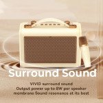 Havit SK823BT Wireless Portable Karaoke Speaker, Rechargeable Bluetooth Speaker with RGB Lights, Waterproof Outdoor Speaker with Wireless Microphone,