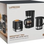LePresso Breakfast Set Toaster, Kettle and Drip Coffee Maker – Black