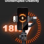 hohem iSteady M6 Kit Gimbal Stabilizer for Smartphone, 3-Axis Phone Gimbal with AI Tracking, Magnetic Fill Light, 18H Long Lasting Battery Stabilizer
