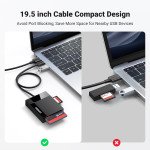 UGREEN SD Card Reader USB 3.0 Card Hub Adapter 5Gbps Read 4 Cards Simultaneously CF, CFI, TF, SDXC, SDHC, SD, MMC, Micro SDXC, Micro SD, Micro SDHC, M