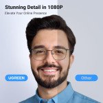 UGREEN 1080P Webcam with Microphone, Full HD USB Web Camera, Adjustable FOV, Noise-Canceling, Plug and Play, Auto Light Correction, Video Webcam for..