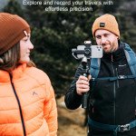 hohem iSteady M6 Kit Gimbal Stabilizer for Smartphone, 3-Axis Phone Gimbal with AI Tracking, Magnetic Fill Light, 18H Long Lasting Battery Stabilizer