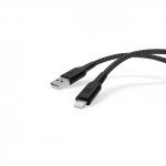 Powerology Braided USB-A To Lightning Data & Fast Charge Cable - black