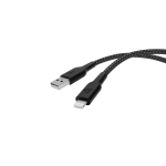 Powerology Braided USB-A To Lightning Data & Fast Charge Cable - black