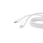 Powerology Braided USB-C To Lightning Data & Fast Charge Cable-white