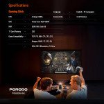 Porodo Gaming 4K Projector with Auto Keystone and Gamepad Controller, Android 11.0 Operating System, Wi-Fi 2.4/5 GHz and BT 5.0 Connectivity, English