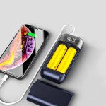 Powerology Diy Cell 10000+5000mAh Powerbank, Built-in Safety Features, Simultaneous Charging, Digital info Panel - Gray