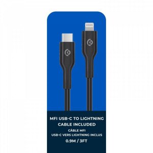 Powerology Ultra-Compact Power Bank 10000mAh PD 20W with MFi USB-C to Lightning Cable 0.9m/3ft