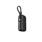 Powerology 5000mAh Power Bank with Removable USB-C Wire, Advanced Charging Technology, 2-Device Charging, Compact & Portable, Built-in Safeguards, 20W