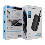 Powerology 5000mAh Power Bank with Removable USB-C Wire, Advanced Charging Technology, 2-Device Charging, Compact & Portable, Built-in Safeguards, 20W