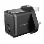 Powerology Super-Compact Gan Charger With (1.2m/4ft) USB-C To Lightning Cable
