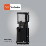 Porodo Lifestyle Cold Press Slow Juicer, 1.8L Hopper Capacity, Efficient Juice Extraction, Quiet 72dB Noise Level, Effortless Maintenance, 5.3" Wide F