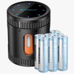 Powerology NEON Smart Battery Charging Case AA Battery 8pcs